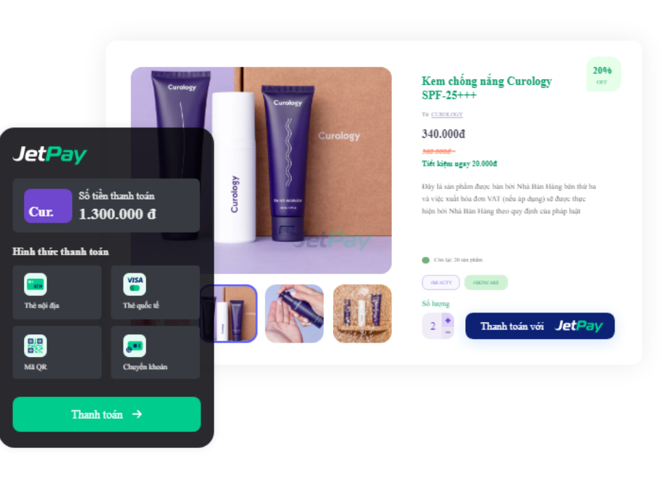 Cổng thanh toán JETPAY Payment – Giải pháp nhận thanh toán ưu việt cho người bán